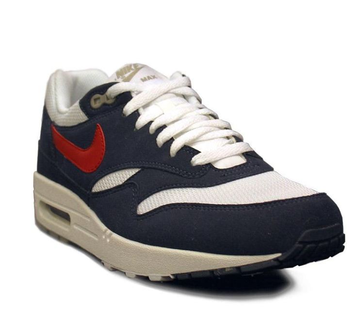 Air Max 1 White/Red/Navy - WAVE®